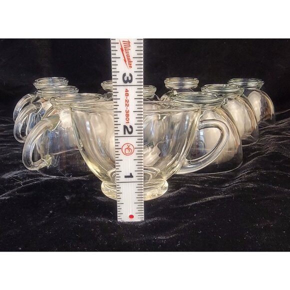 Vintage Anchor Hocking Clear Glass Punch Cups, Set of 10 - Picture 3 of 8